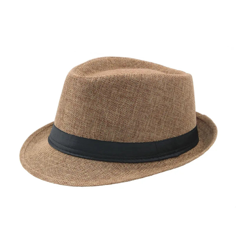 Wide Brim Solid Color Fedoras Casual Jazz Hat