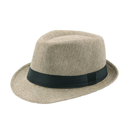 Wide Brim Solid Color Fedoras Casual Jazz Hat