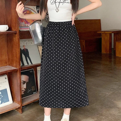 Sizes to 4XL, Elastic Waist, Midi Skirt