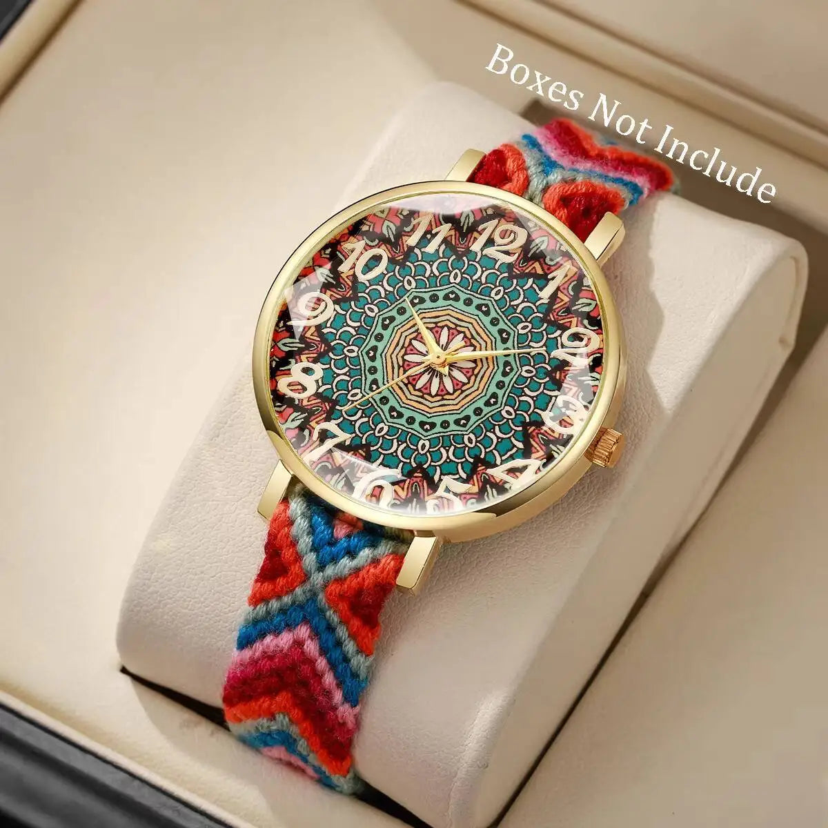 Vintage Woven Strap Ladies Quartz Wristwatch （Without Box）
