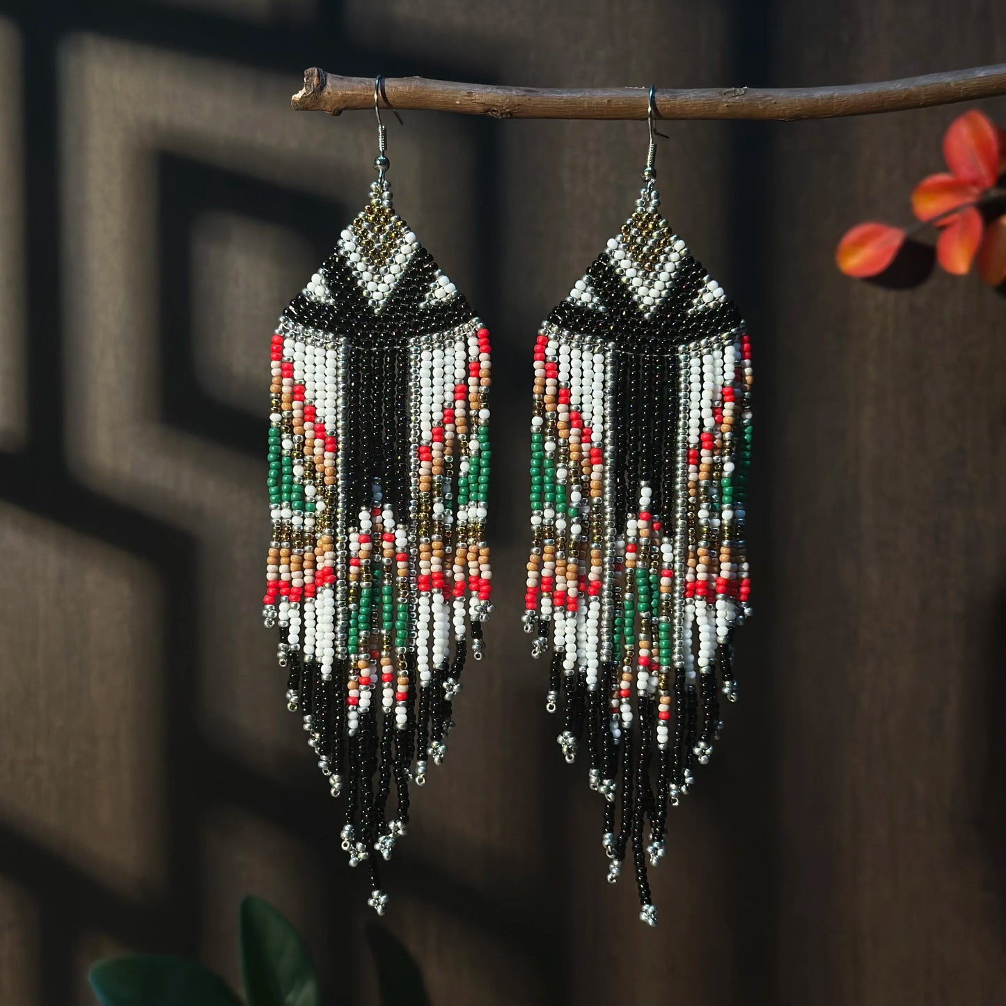 Colorful Bohemian Native American Inspired Dangle Earrings