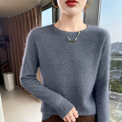 Basic Soft Knit Pullover Sweater, Round Neck, Long Sleeve, 12 colors with some sizes to 3XL