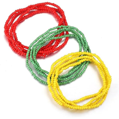 3 Piece Set of Waist Beads for low-rise pants or bikini wear. 10 different set colors to choose from