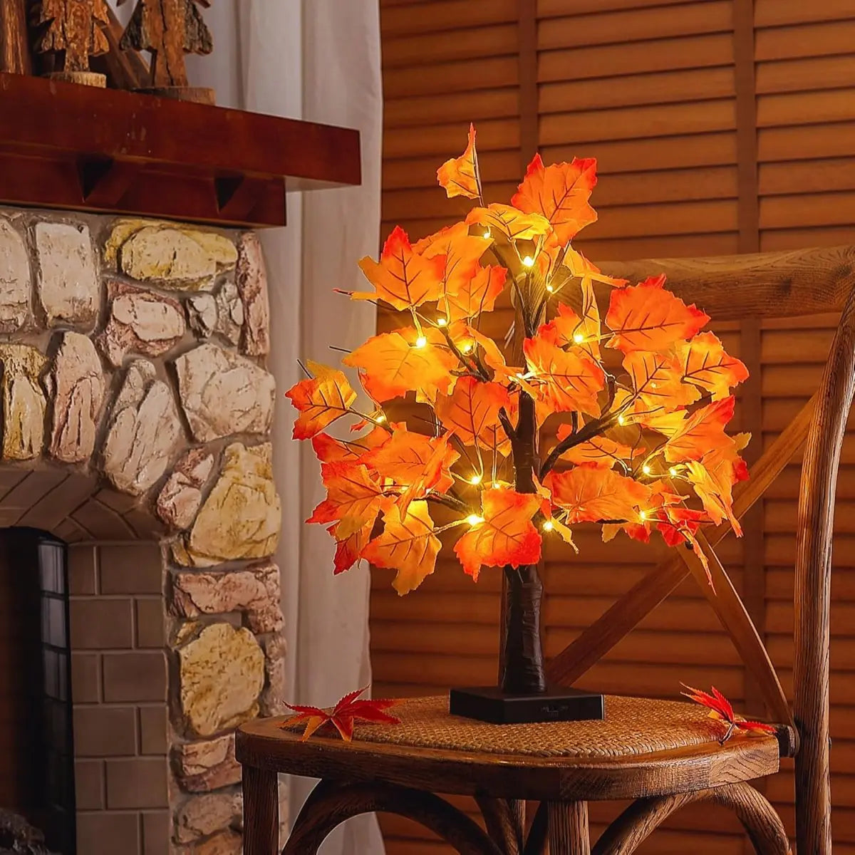 1pc 24 inch LED Artificial Black Birch Tree Light, DIY Branches, Table Lamp For Fall