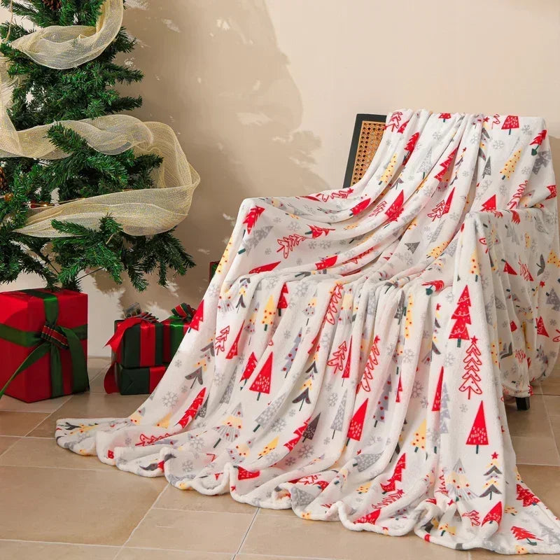 Christmas Flannel Throw Blanket in Various Sizes and Prints