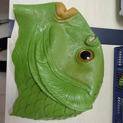 Inflatable Alien Costume With Fish Head Mask Funny Halloween Cosplay Suit For Adults
