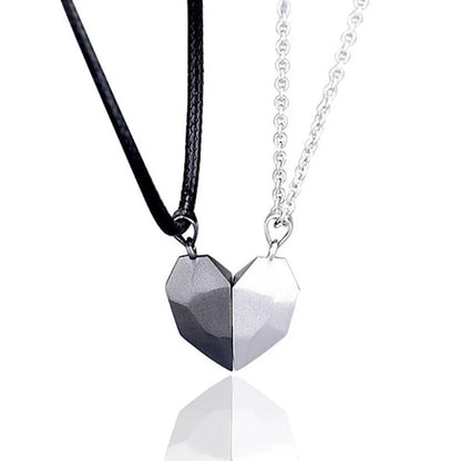 Electrocardiogram Magnetic Friend Heart Pendant One for You and One For Your Friend