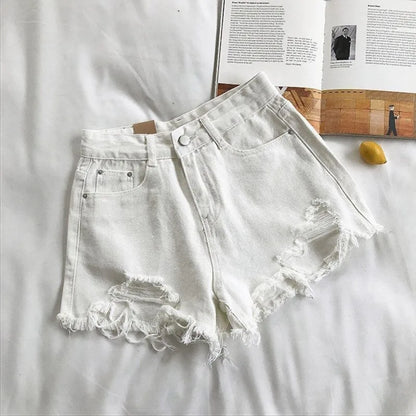 Denim Jean Shorts High Waisted Wide Leg Shorts