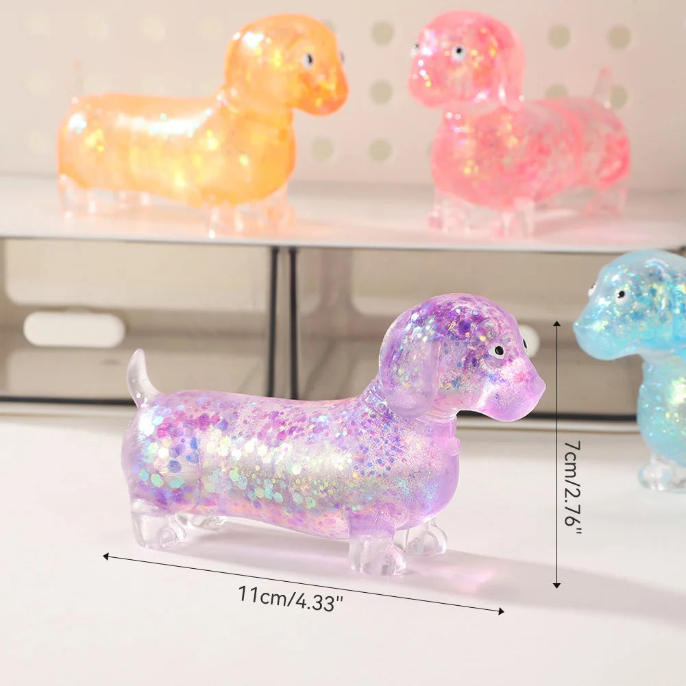 Dachshund Squishies Stretch Squeeze Sensory Toy Cute Dog Shape