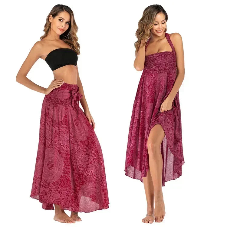 34 Different Designs of this Long Boho Bottom Lifts to Top Skirt, Vintage, Casual. 34 Different Designs