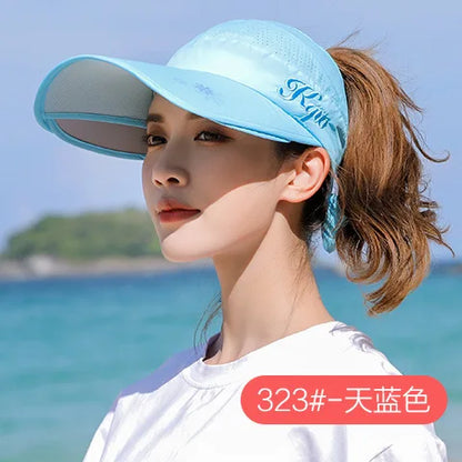 Large Brim Visor Caps with Retractable side plates