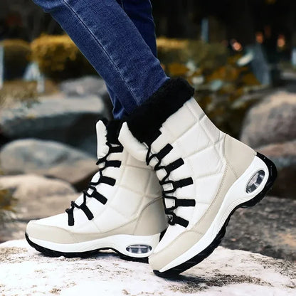 Thicken non-slip warm snow boots, large sizes, cold-resistant, high-top cotton lining