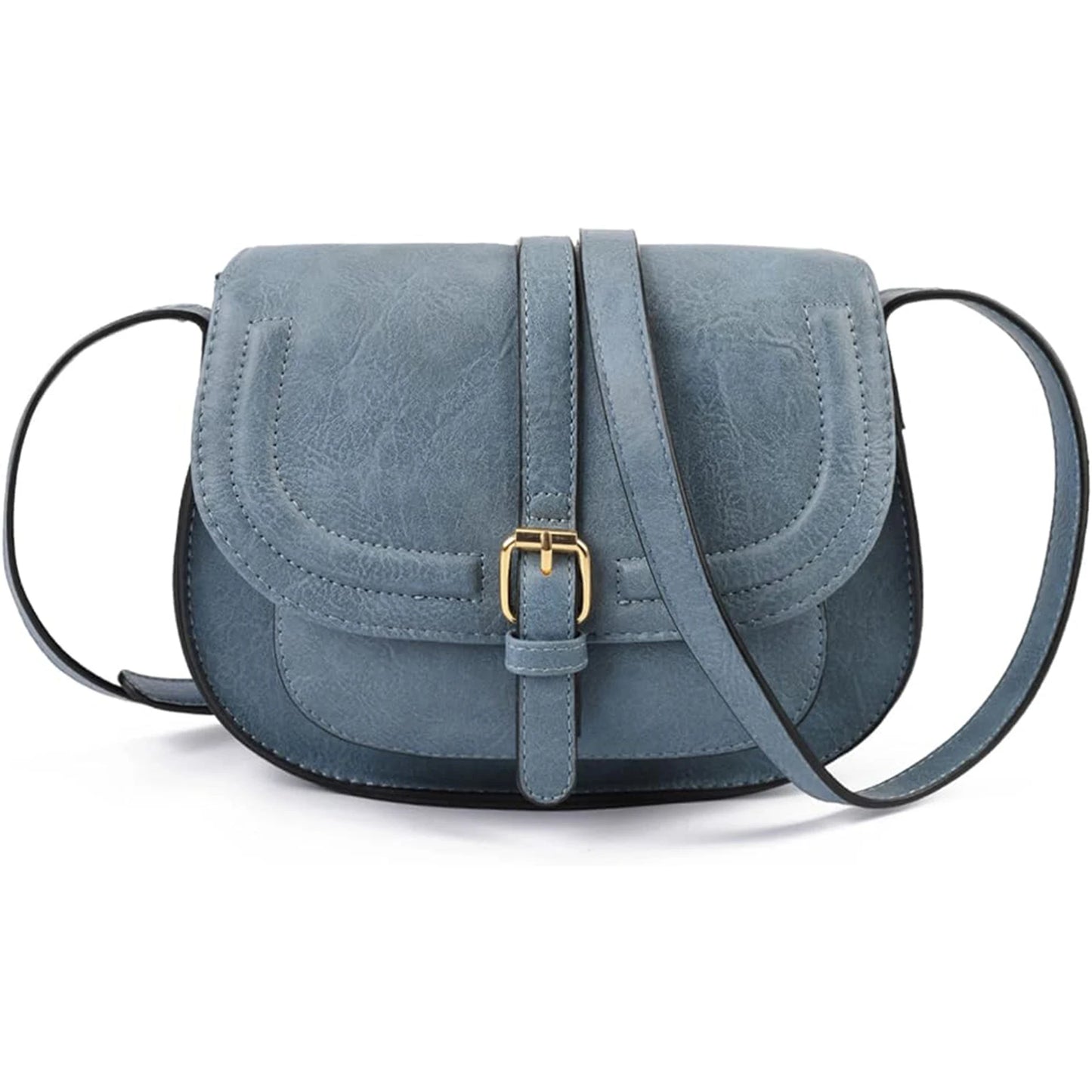 Boho Crossbody Bags, Saddle Shoulder Purse, Faux Leather Strap. In 7 Colors