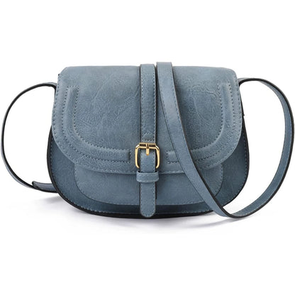Boho Crossbody Bags, Saddle Shoulder Purse, Faux Leather Strap. In 7 Colors