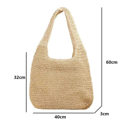 Recycled Paper Straw Over -the-Shoulder Handbags