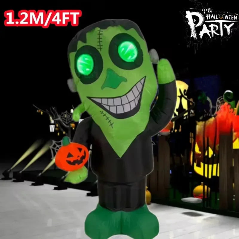 Halloween Inflatable Archway Built-in LED Light Pumpkin Prop Outdoor Decoration