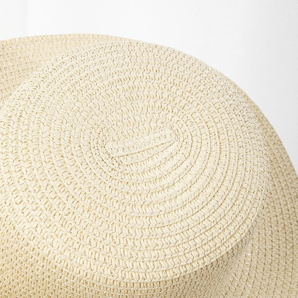 Summer Wide Brim Panama Hat, Unisex, Belted Brim, Sunshade
