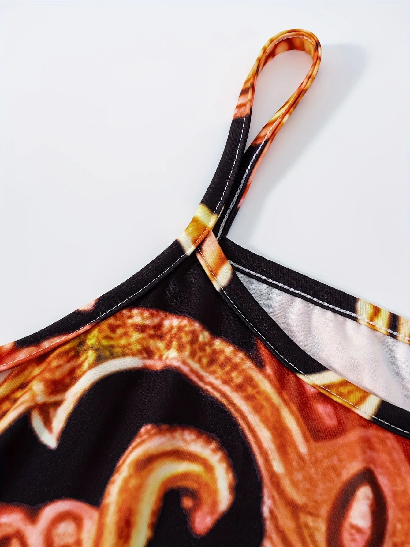 Boho Paisley Halter Neck Sleeveless Maxi Dress