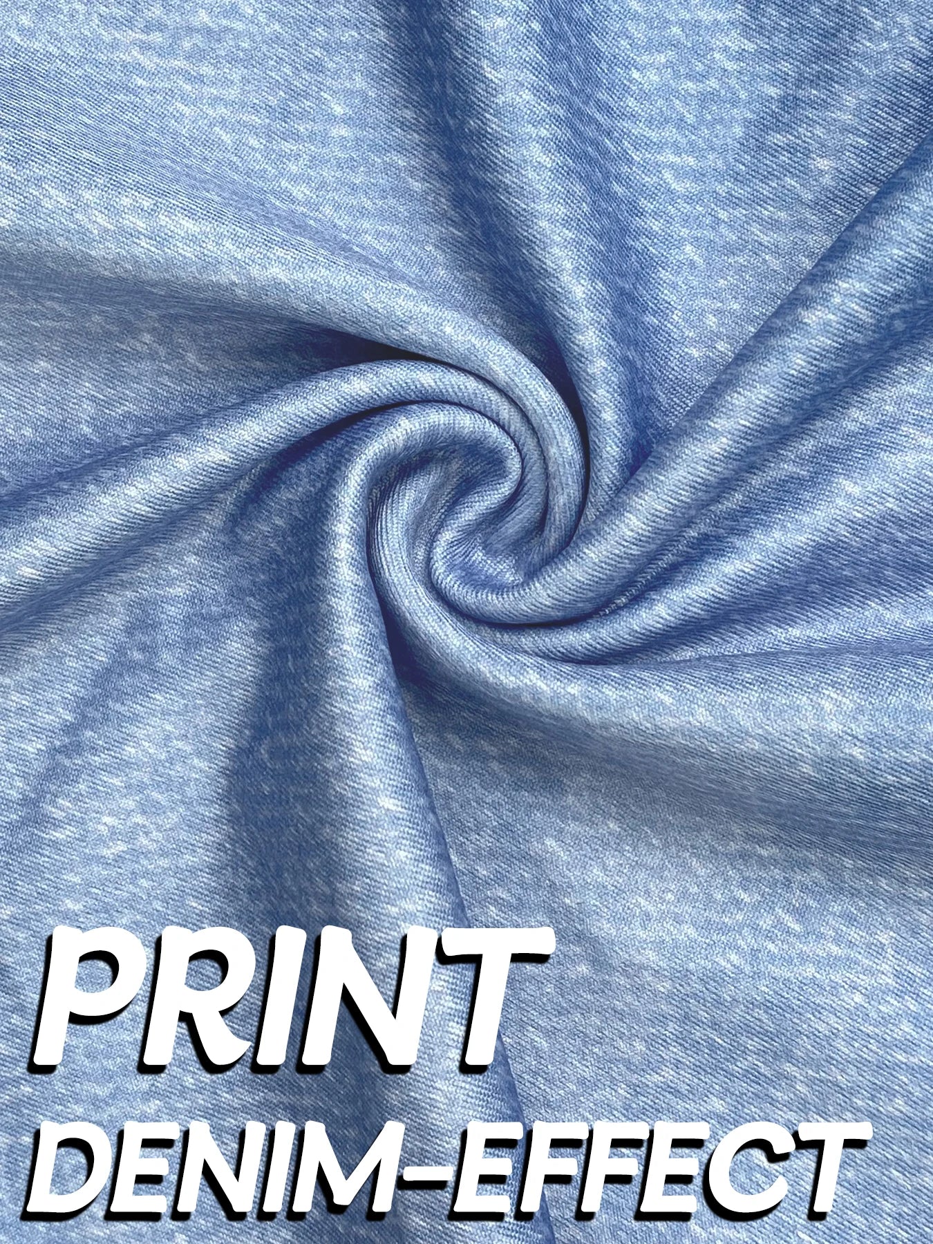 Plus Size to 4XL Faux Denim Printed Jeggings