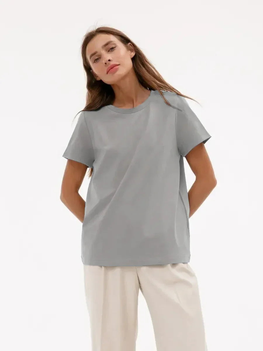 Sizes to 4XL 100% Cotton Women's T-shirt  Basic Short Sleeve Loose Tops Various colors