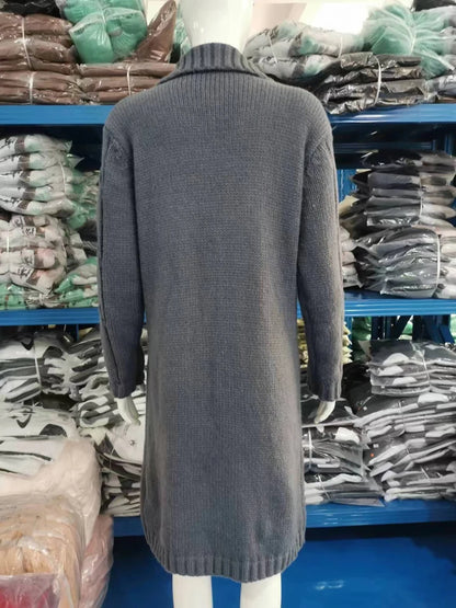 15 Colors, Oversized S-5XL Women Loose Knitted Sweaters, Thick Long Sleeve, Pocket, Buttons