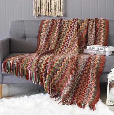 Boho Blankets with Aztec Baja Blanket Designs, Ethnic Sofa Cover