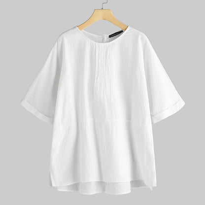 Plus Size 5xXL Casual Cotton-Linen Blend for An Airy feel, Large Baggy Fit,