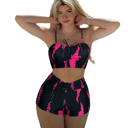 Sizes to 2XL in 6 Colors High-Waist Bikini Set