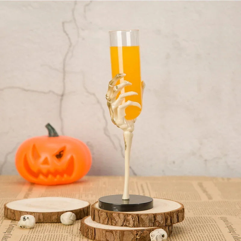 Retro Goblet  Skeleton Hand Arm Plastic Champagne Flutes Halloween Party Bar Accessories