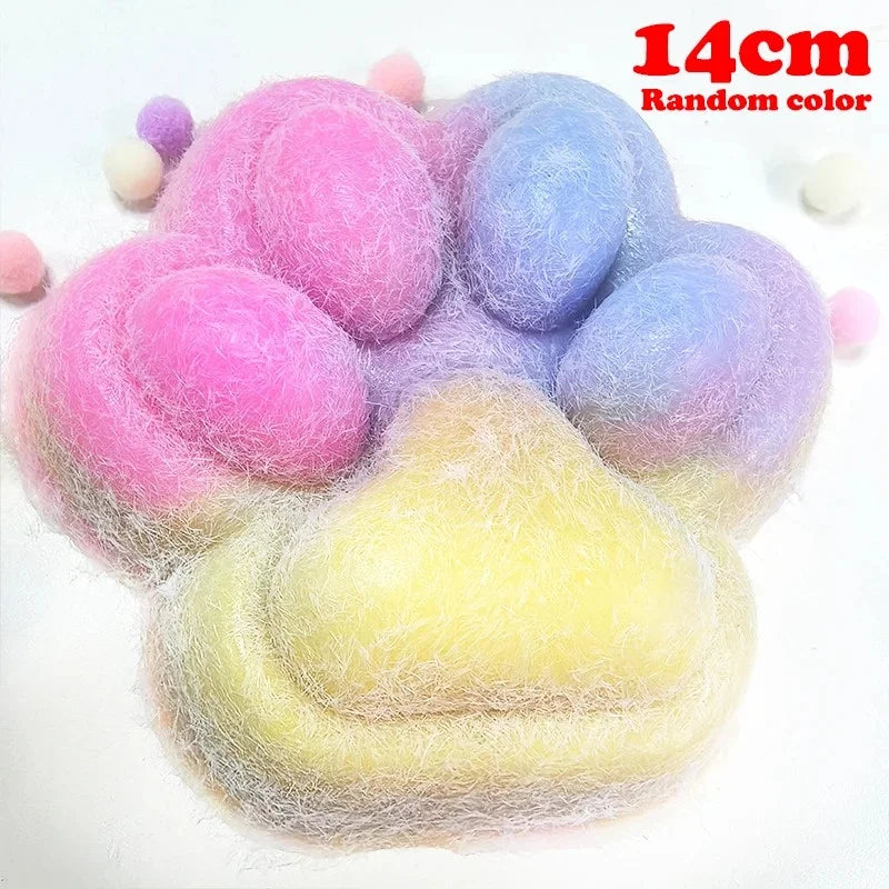 Giant Cat Paw Squishies Ultra Soft Taba in 4 colors, Large 5 in by 5 in and 1 inch tall