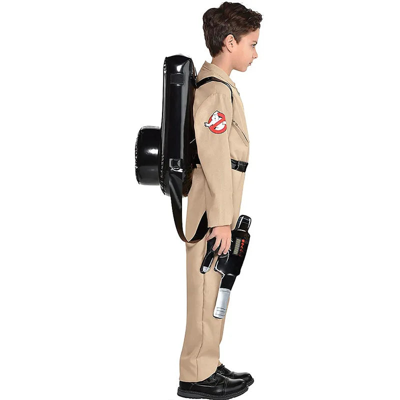 Ghostbusters Costumes Themed Cosplay Jumpsuit with Bag, Ideal Children and Adult Full Set Costumes