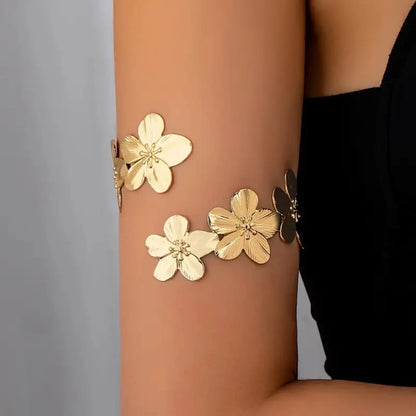 Bohemian Metal Starfish Open Arm Bracelet String Leaf Wave Flower  (7 other designs)