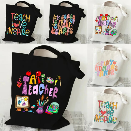 Teacher's Day Gift BAG!! Teacher Print Canvas Tote Bag!!  MAKE THE BAG THE GIFT OR THE GIFT BAG!!