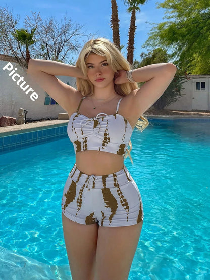 Sizes to 2XL in 6 Colors High-Waist Bikini Set