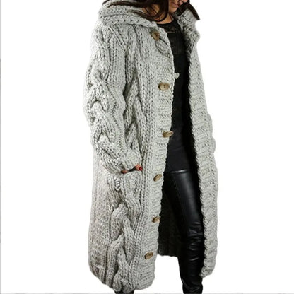 Cable Knit Turn Down Collar Cardigan in 9 Colors