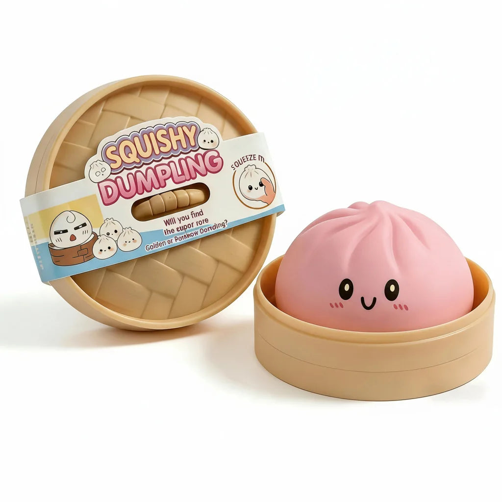 Squishy Dumpling Bun Toy, Slow Rising Glitter Dumpling Stress Ball