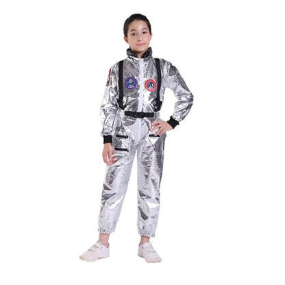 Adult and Children Astronaut Costumes, Couples Spaceman Cosplay Space Suit, Halloween Family Party Dress Up