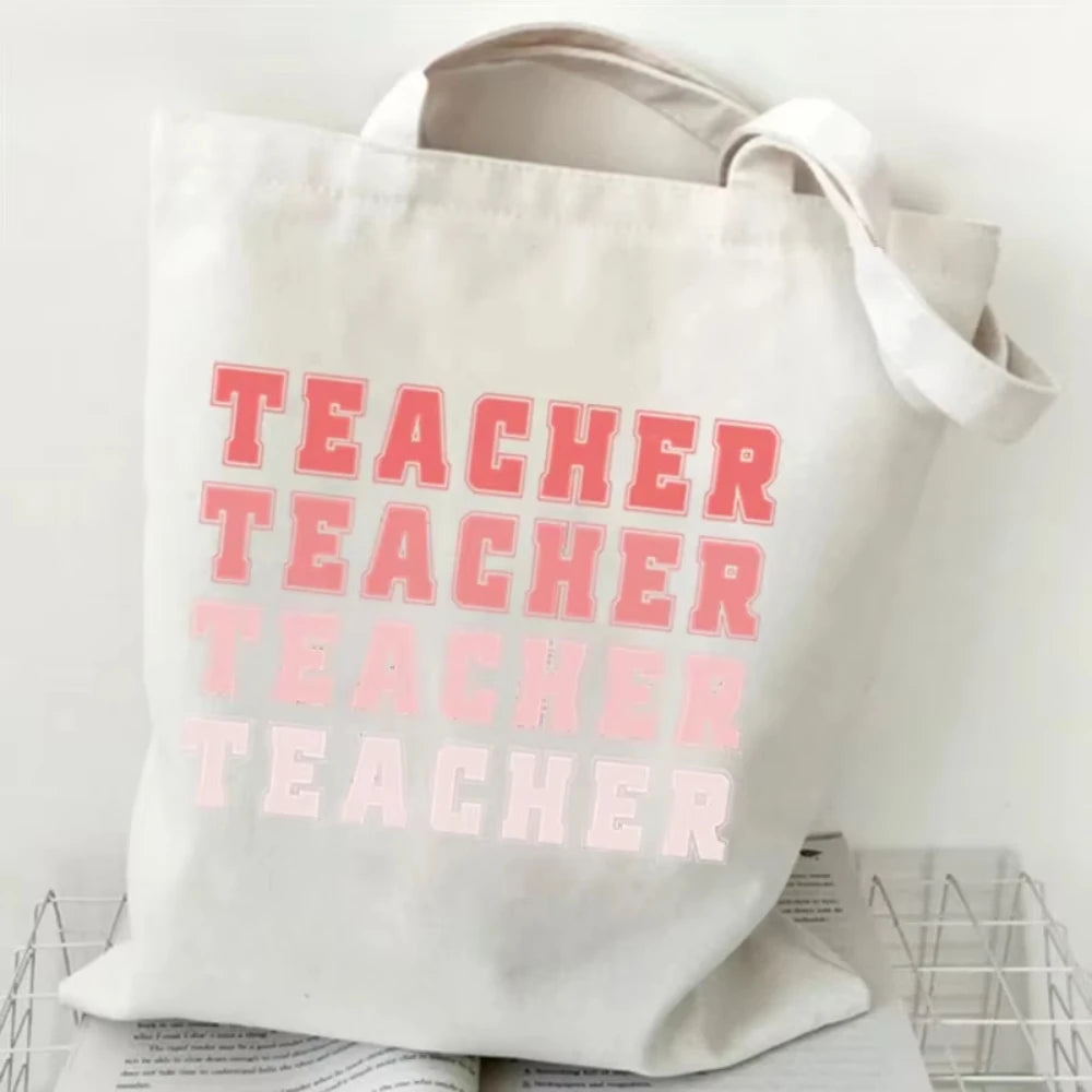Teacher's Day Gift BAG!! Teacher Print Canvas Tote Bag!!  MAKE THE BAG THE GIFT OR THE GIFT BAG!!