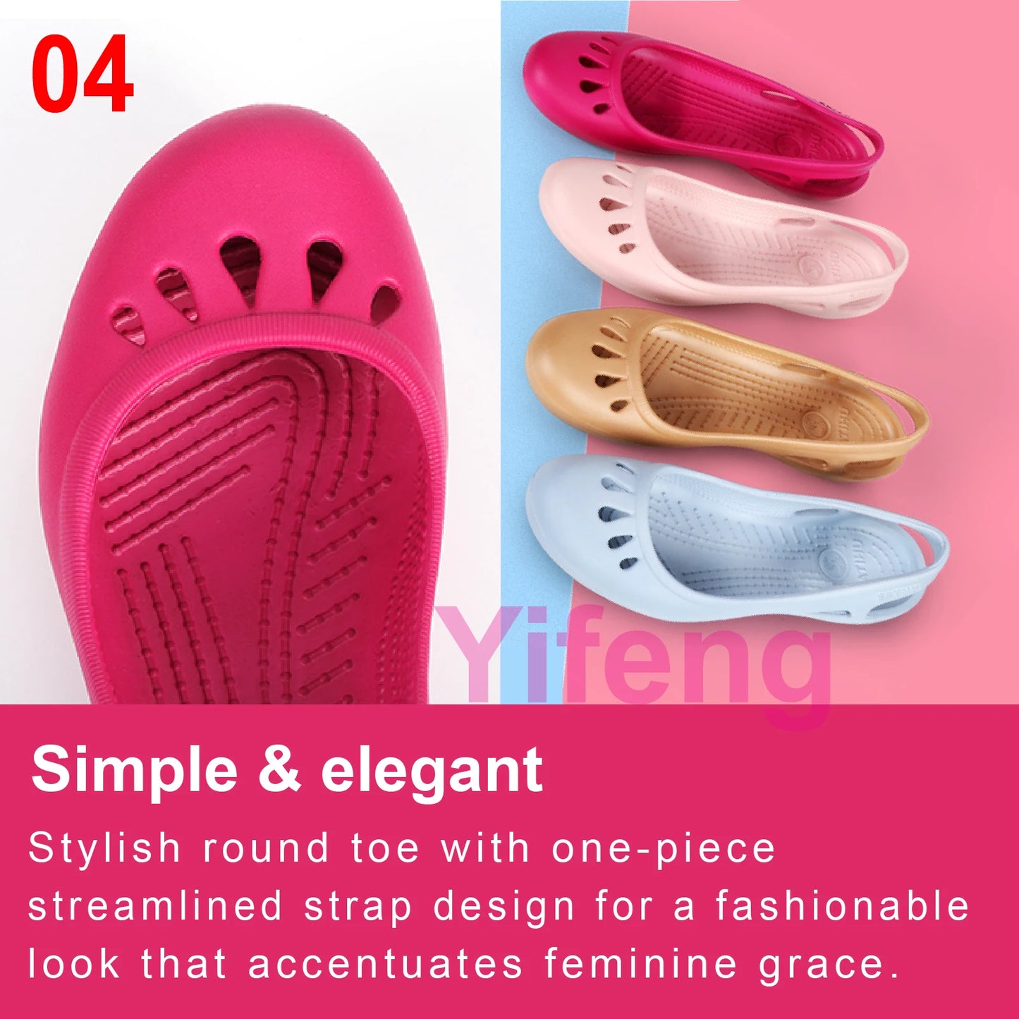 Lightweight Anti-Slip Hole Shoes,   Inspired Clogs For Women's Flat Bottom Sandals