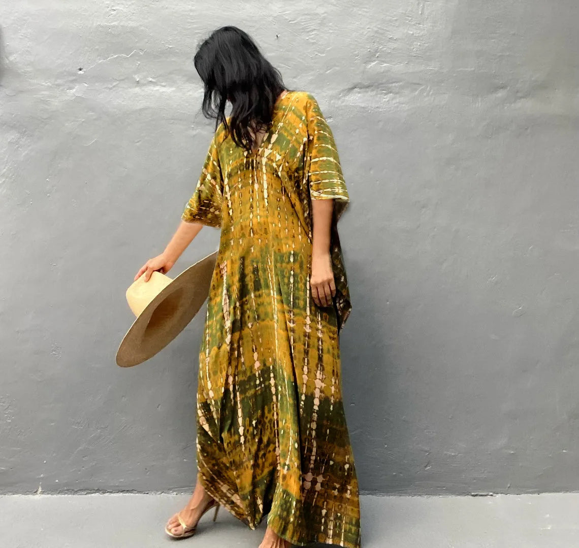 Beautiful Plus Size Women Casual Caftan Dress Swimwear or Casual or Lounging wear