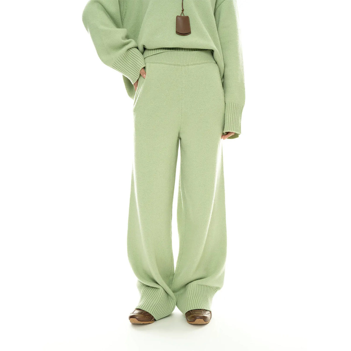 Sweater Suits, High Quality, 50% Wool Pullover With Knitted Pants