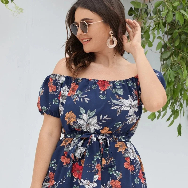 Sizes to 8XL!!!!!   Casual Boho Jumpsuits With Short Sleeves and Elastic Waist