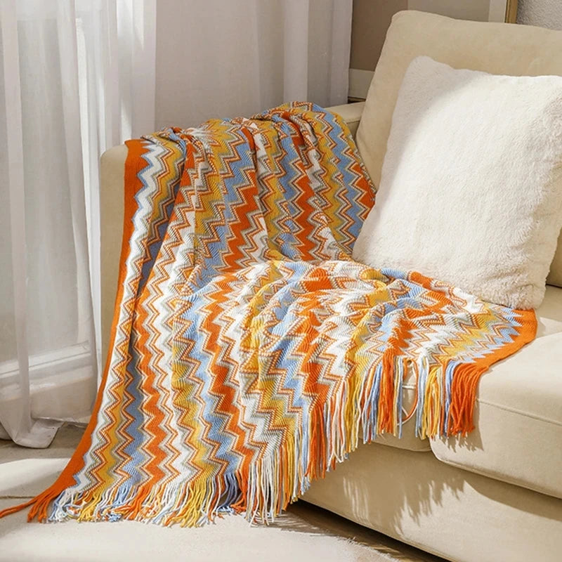 Boho Blankets with Aztec Baja Blanket Designs, Ethnic Sofa Cover