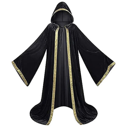 Medieval Wizard Cloak, Adult Hooded (Cane not Included)