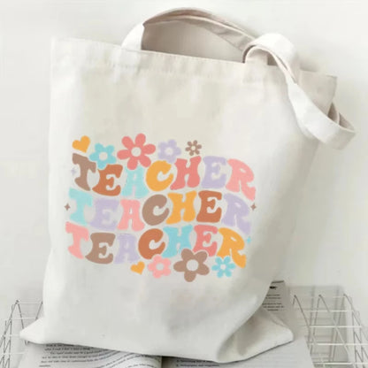 Teacher's Day Gift BAG!! Teacher Print Canvas Tote Bag!!  MAKE THE BAG THE GIFT OR THE GIFT BAG!!