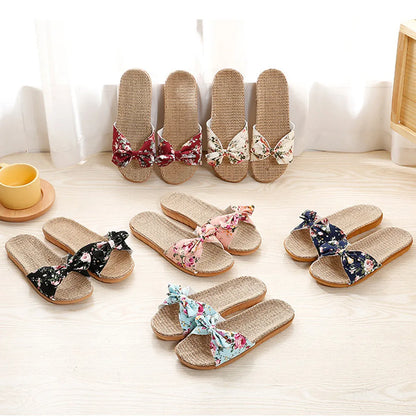 Bohemian Ethnic Style Handmade Espadrille Flip Flops in Various colors