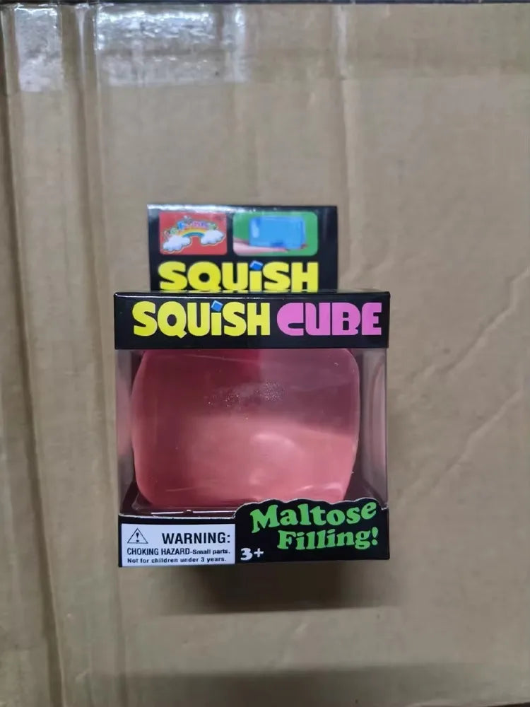 Needoh Giant Cube Sensory Toys, Transparent Maltose Filler, Soft Slow Rebound, Stress Reliever