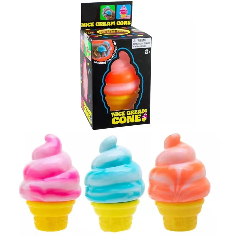 Ice Cream Stress-relieving Ball with ZERO Calories!!!  Reduces Anxiety, Releases Stress, Tactile Sensory Tool for adults and children
