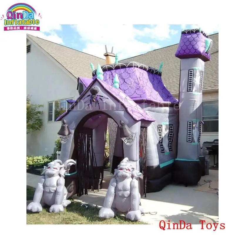 Enormous Inflatable Haunted House Pass-through to Welcome Trick or Treaters