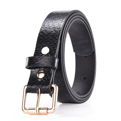 Customized PU Leather Leopard Snake Print Narrow Belt